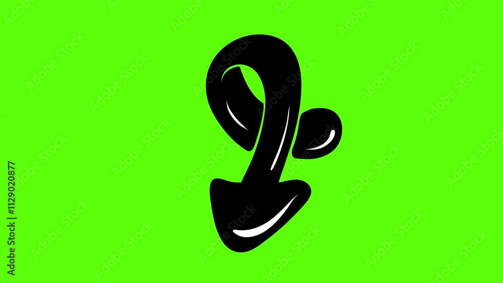 Animated hand drawn arrow on green Animated hand drawn arrow on green