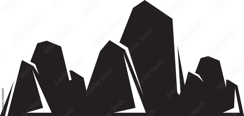 Silhouette Mountain Range Illustration Silhouette Mountain Range Illustration