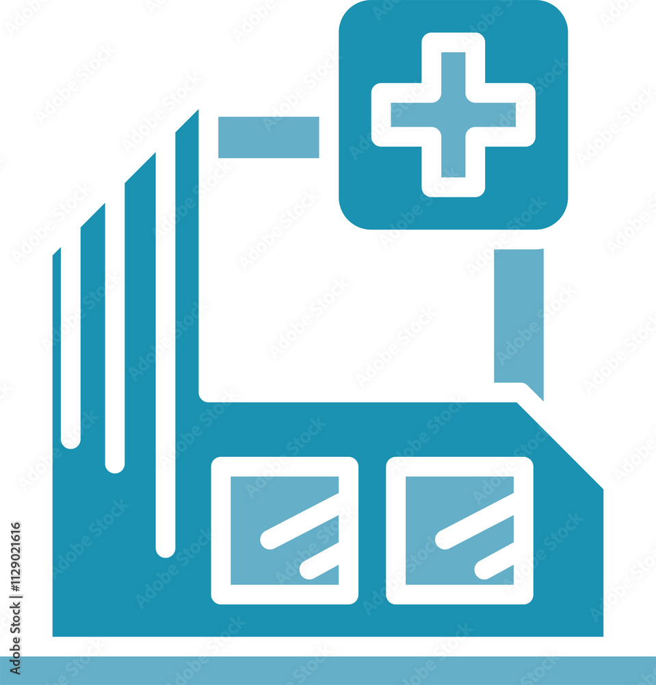 Fototapeta premium Hospital Building Icon