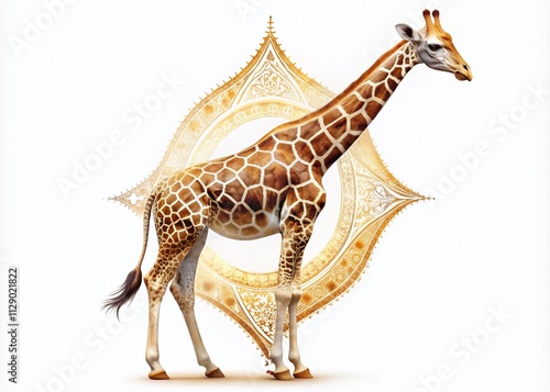 Giraffe Logo Design on a Clean White Background for Branding and Marketing Purposes - Ideal for Wildlife or Nature Related Businesses and Projects photo