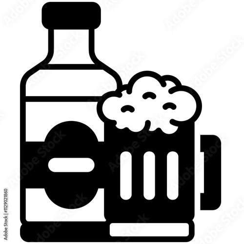 Alcohol Drink Black Fill icon