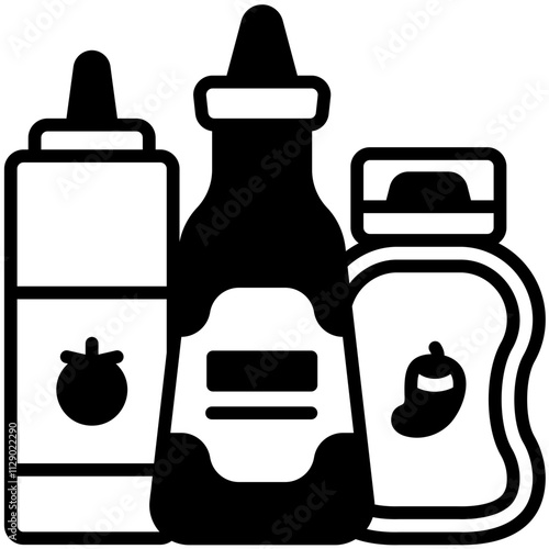 Ketchup Black Fill icon