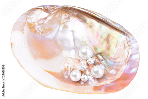 Pearls on a white background isolated