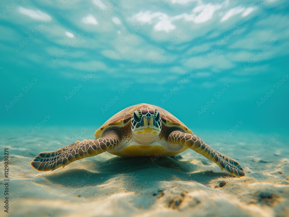 Obraz premium sea turtle on the beach