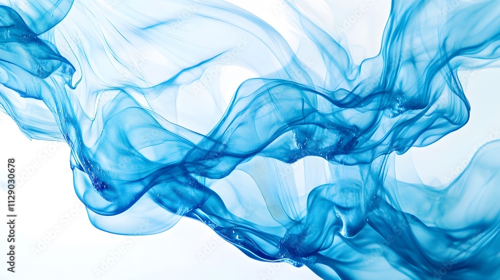 Abstract Blue Swirling Fabric Waves Design Abstract Blue Swirling Fabric Waves Design