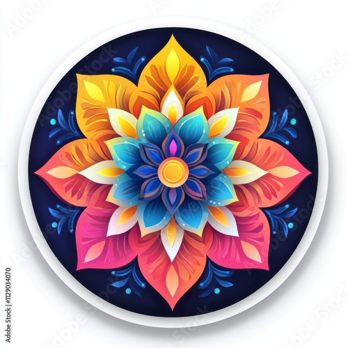 Vibrant Mandala Floral Design