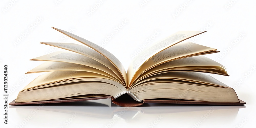 Fototapeta premium Illustration of a Book on a White Background with Ample Copy Space for Creative Use in Education, Publishing, or Marketing Materials