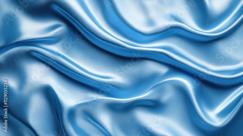 Abstract Blue Silk Drapery: A Luxurious Textured Background