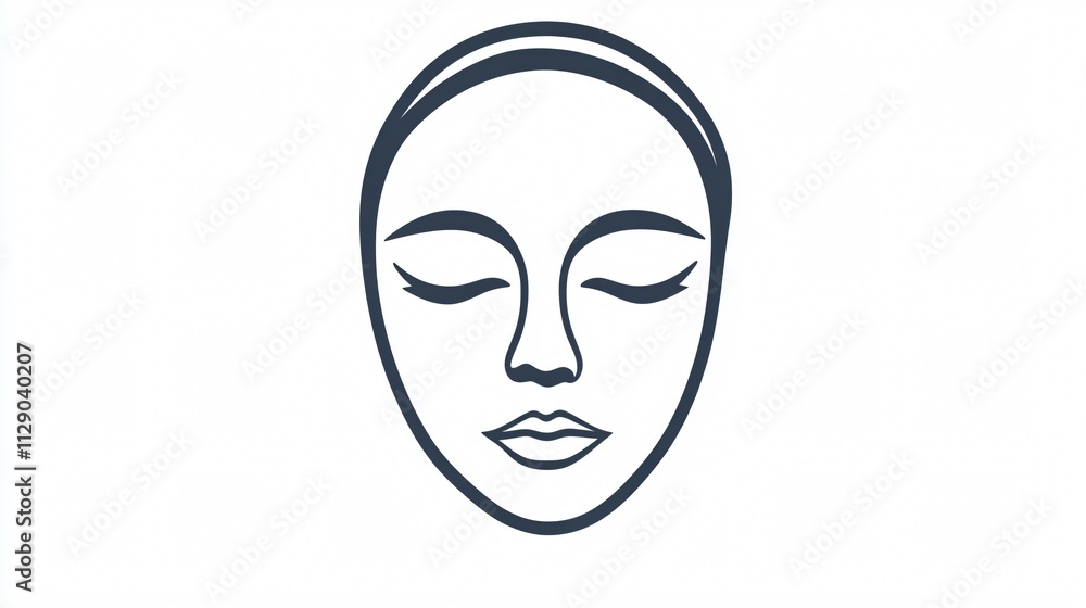 Beauty Facial Mask Outline Icon Transparent Vector Illustration Beauty Facial Mask Outline Icon Transparent Vector Illustration