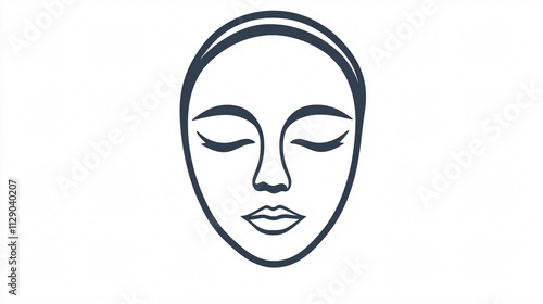 Beauty Facial Mask Outline Icon Transparent Vector Illustration