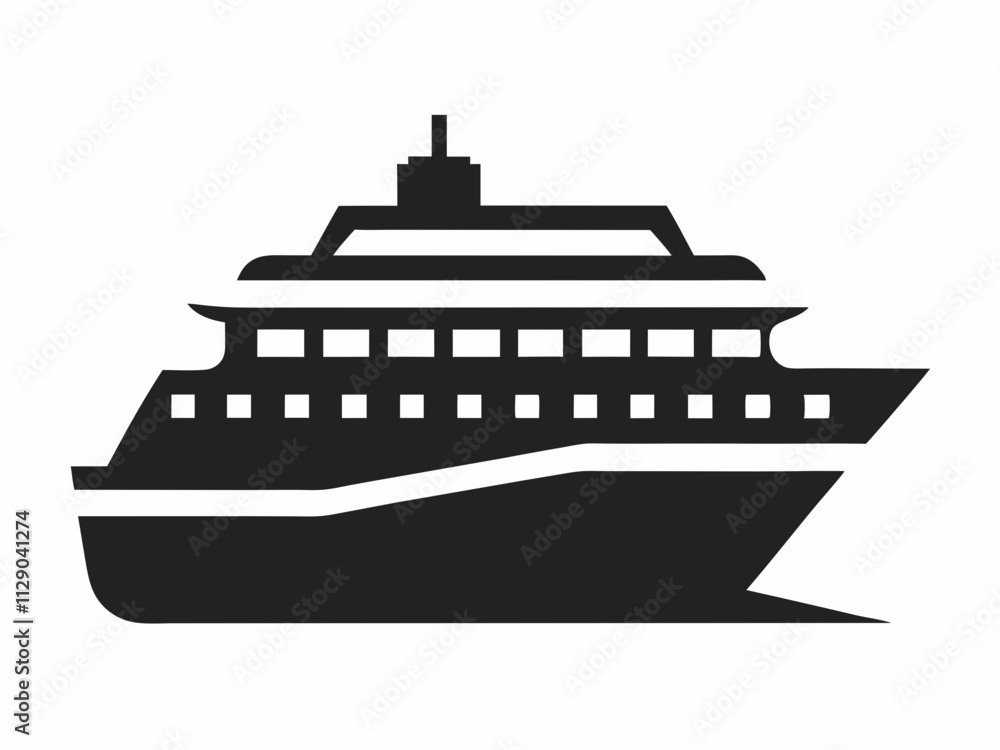 cruise ship silhouette vector design cruise ship silhouette vector design