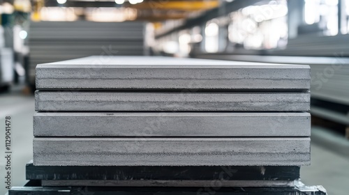 Wallpaper Mural Architectural concrete slabs stacked in factory setting showcasing clean lines and texture Torontodigital.ca