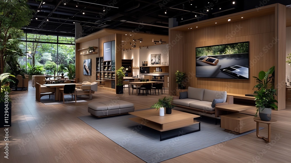Innovative Retail Workspace with Smart Tech and Clean Design Innovative Retail Workspace with Smart Tech and Clean Design