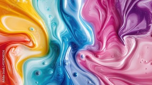 Liquid colors swirling gracefully