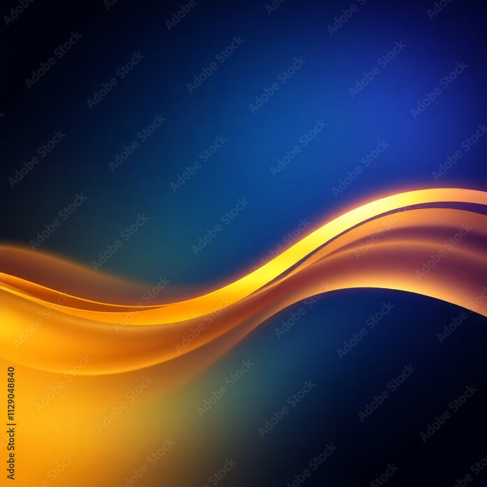 Abstract Gold Wave Design Element. Glowing Smooth Wavy Line Abstract Gold Wave Design Element. Glowing Smooth Wavy Line