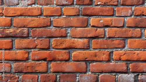 Simple red brick wall background and texture