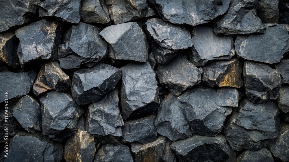 Deep black rock texture features intricate patterns Deep black rock texture features intricate patterns