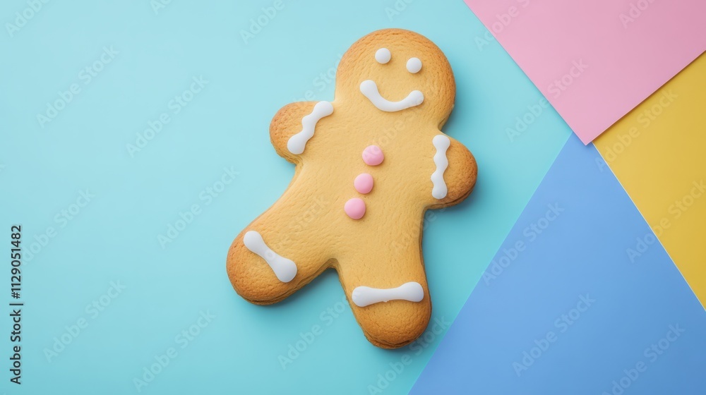 gingerbread on colorful background. copy space gingerbread on colorful background. copy space
