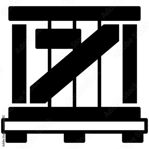 wooden box Black Fill Icon