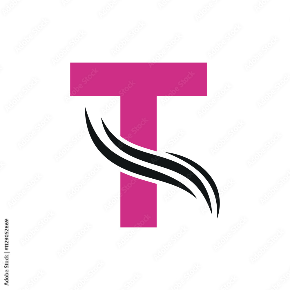 Hair Logo combine with letter T vector template Hair Logo combine with letter T vector template