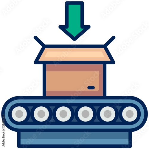 assembly line Filled Line Icon