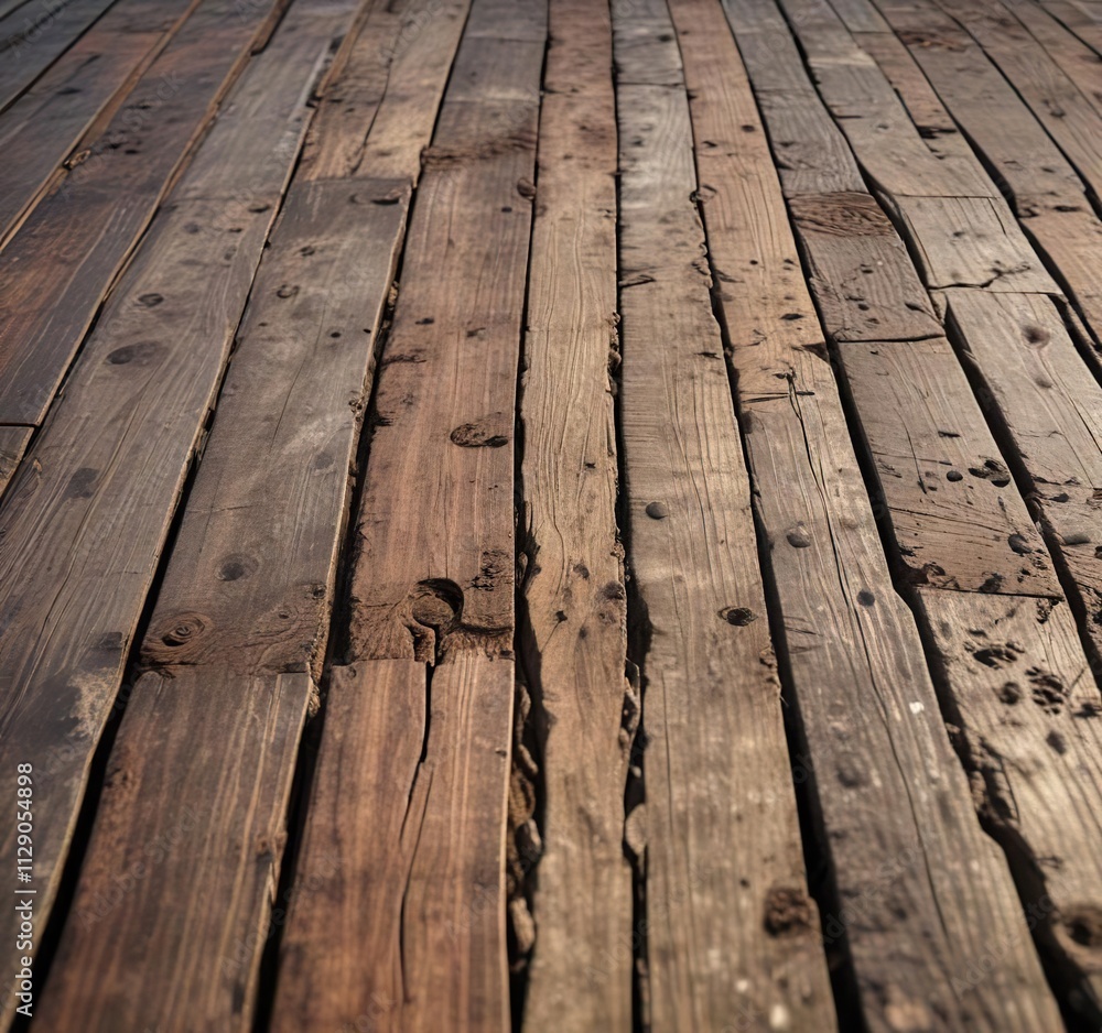 worn wooden dock board with deep grooves and cracks, water damage, wooden boards worn wooden dock board with deep grooves and cracks, water damage, wooden boards