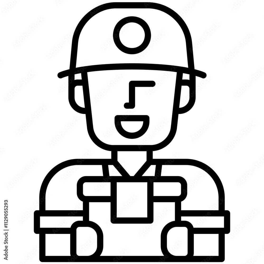 delivery man Outline Icon delivery man Outline Icon