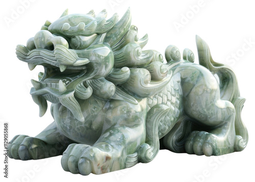 Wallpaper Mural PNG Intricate jade dragon sculpture art Torontodigital.ca
