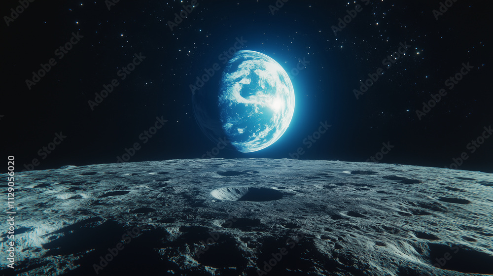Earth from Space: A Glowing Blue Sphere Over the Moon
Earth from Space: A Glowing Blue Sphere Over the Moon
