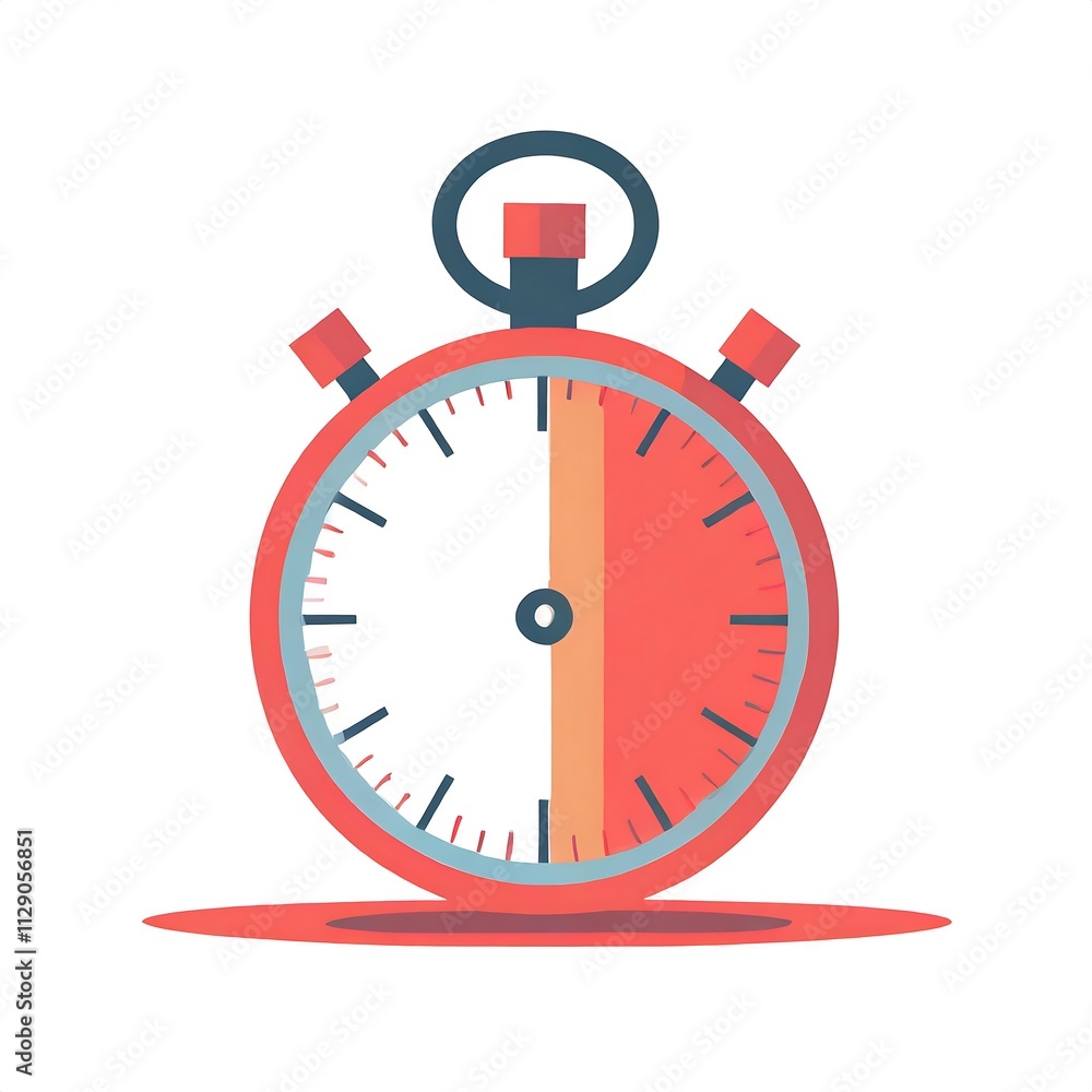 stopwatch illustration isolated on transparent, cut out stopwatch illustration isolated on transparent, cut out