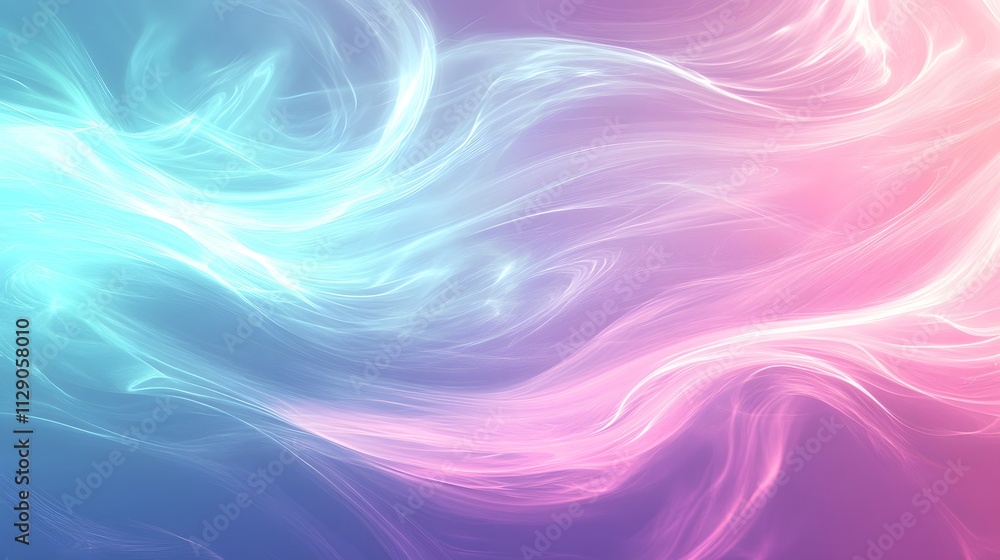 Obraz premium Abstract Pastel Waves Flowing Gently Across The Image