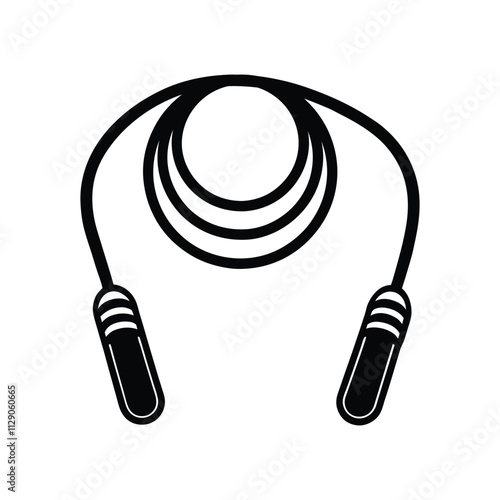 skipping rope silhouette vector illustration