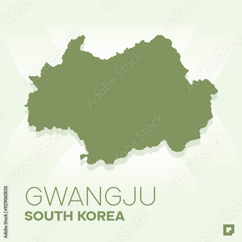 Gwangju vector map, Vector map of Gwangju, editable eps, AI files, Vector illustration of Gwangju vector map