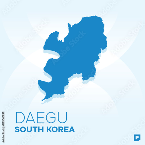Daegu vector map, Vector map of Daegu, editable eps, AI files, Vector illustration of Daegu vector map