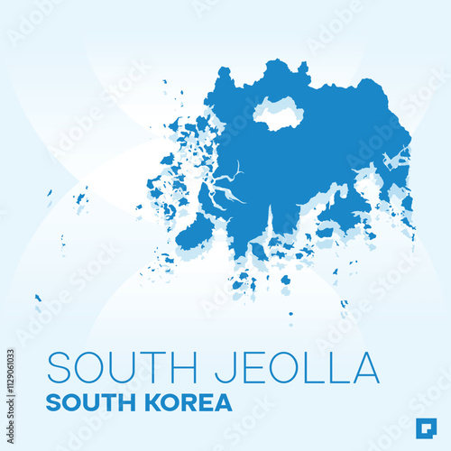 South Jeolla vector map, Vector map of South Jeolla, editable eps, AI files, Vector illustration of South Jeolla vector map