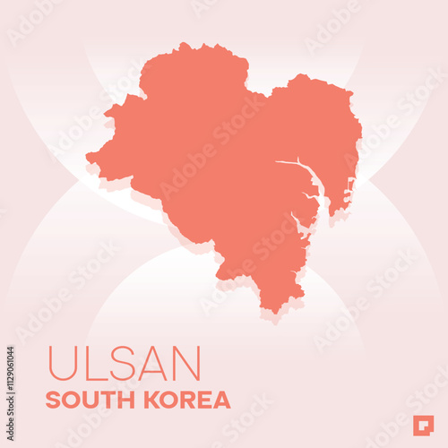 Ulsan vector map, Vector map of Ulsan, editable eps, AI files, Vector illustration of Ulsan vector map