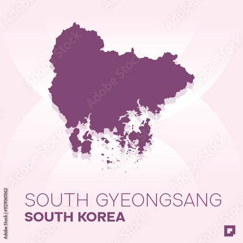South Gyeongsang vector map, Vector map of South Gyeongsang, editable eps, AI files, Vector illustration of South Gyeongsangvector map