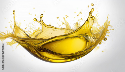 splash of oil or juice. Vector illustration with splash of olive or sunflower oil