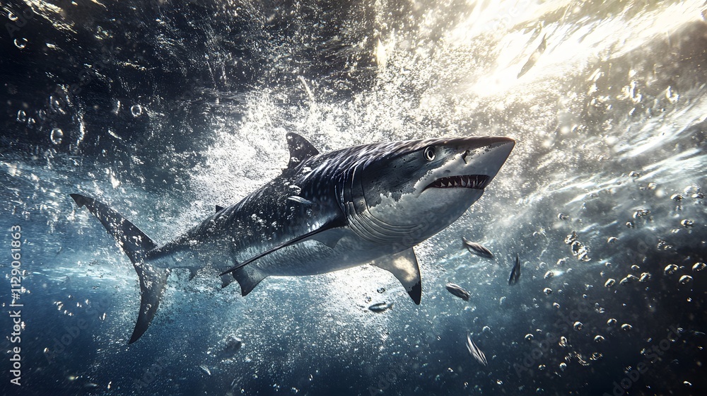 Fototapeta premium Ocean Predator 3D Illustration
