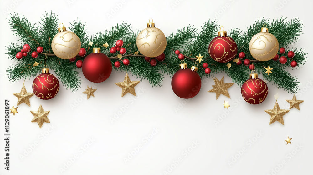 Elegant Christmas Frame with Stars and Pine Branches
Elegant Christmas Frame with Stars and Pine Branches