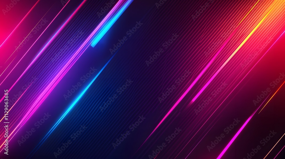 Abstract background with colorful rays of light, speed lines, and glowing neon blue, red, pink, and purple lights in motion Abstract background with colorful rays of light, speed lines, and glowing neon blue, red, pink, and purple lights in motion