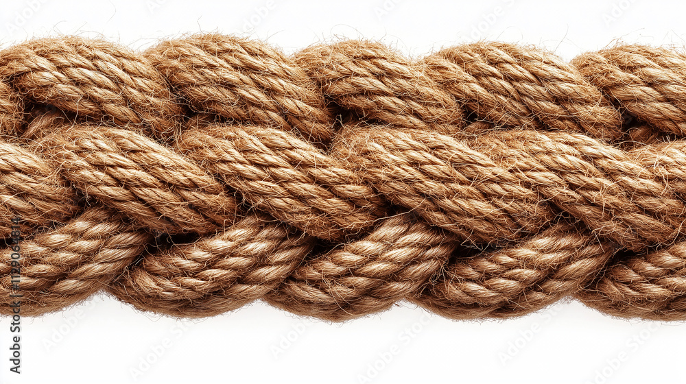 Hemp rope coiled neatly, isolated in white background Hemp rope coiled neatly, isolated in white background