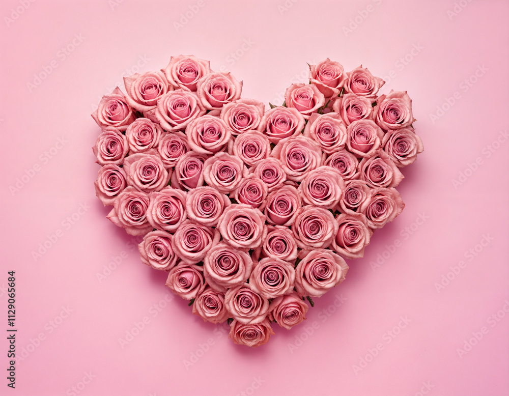 Valentines Day Heart Made of Red Roses Isolated on White Background. Valentines Day Heart Made of Red Roses Isolated on White Background.