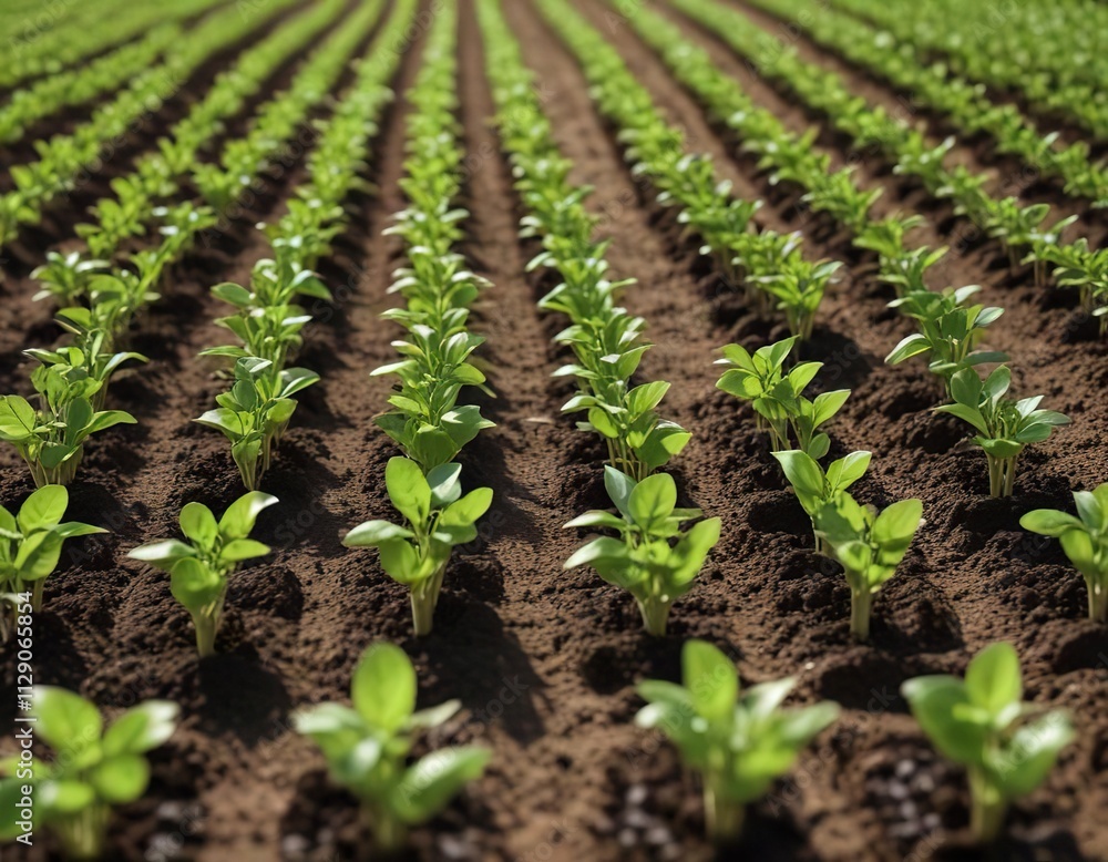 rows of young seedlings in a controlled atmosphere, plant propagation, agricultural equipment, greenhouse conditions rows of young seedlings in a controlled atmosphere, plant propagation, agricultural equipment, greenhouse conditions
