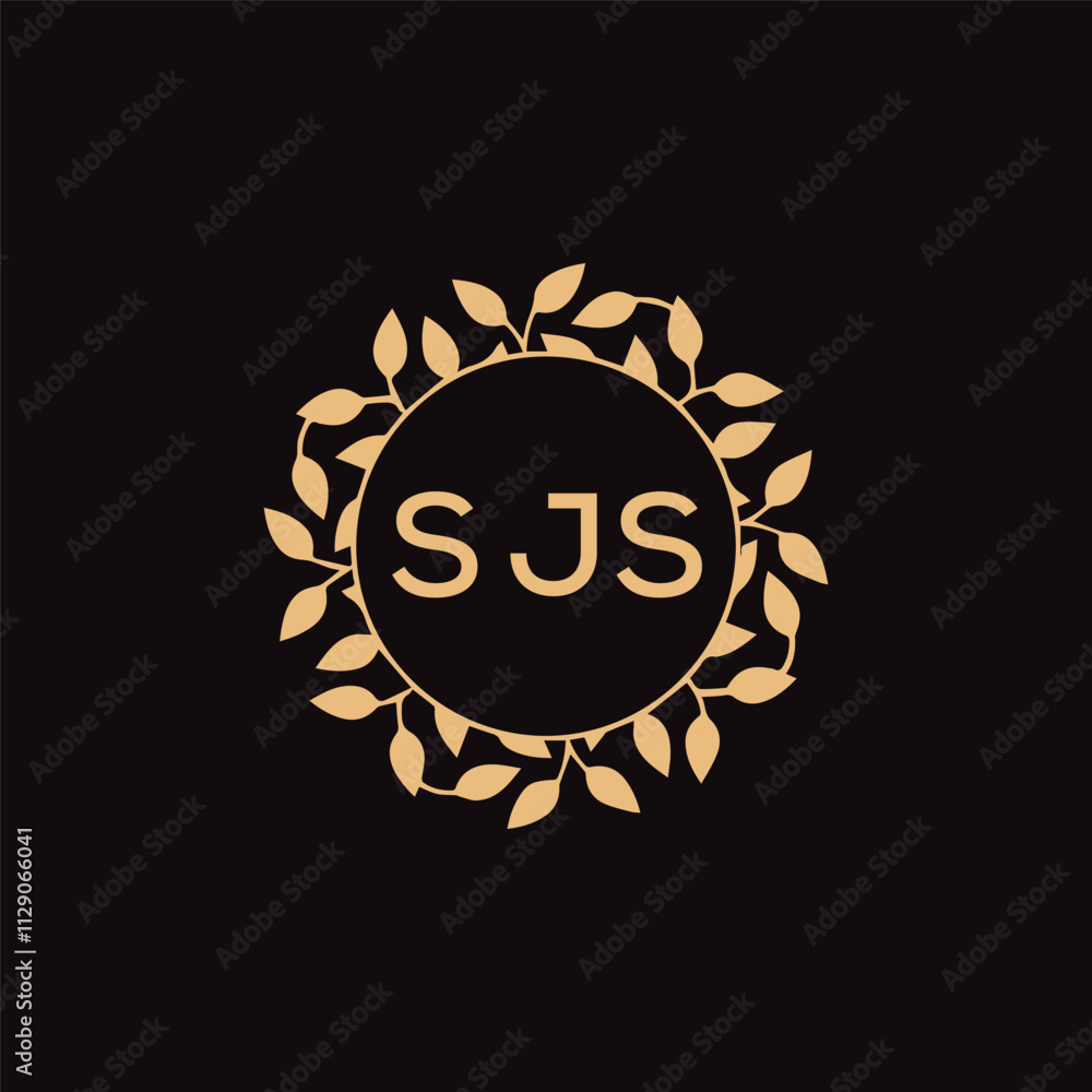 Naklejka premium SJS letter logo design .