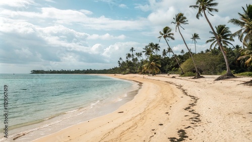 Fototapeta Naklejka Na Ścianę i Meble -  Closeup of waves sand beach and blue summer sea. Panoramic beach landscape.
