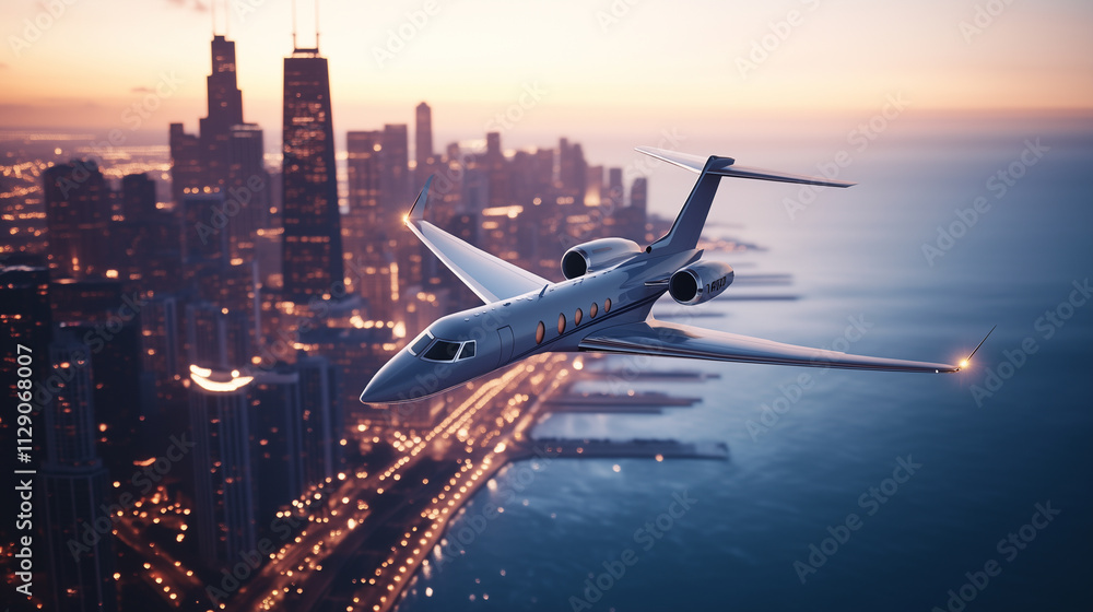 Evening Flight: Airplane Soaring Over the City at Dusk
Evening Flight: Airplane Soaring Over the City at Dusk