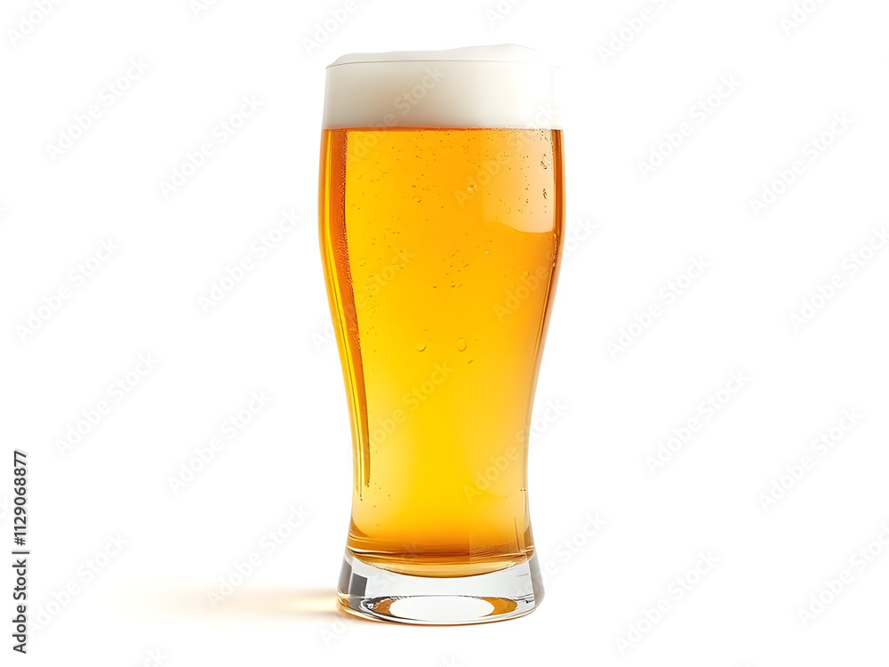 a glass of beer with white solid background a glass of beer with white solid background