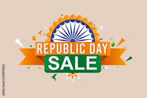 Republic Day Sale, Banner, 26 january, Poster.