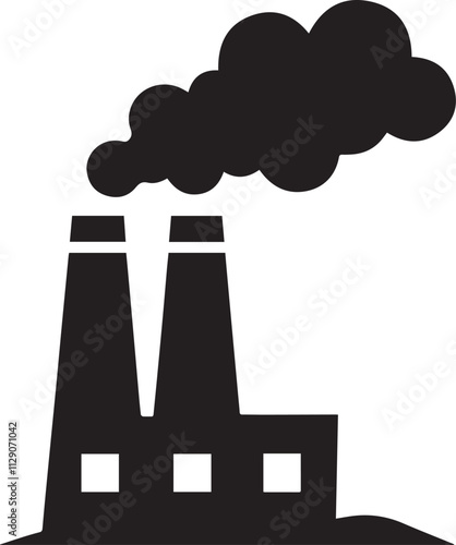 Air Pollution glyph silhouette